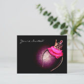 Invitation Carte Postale Couronne de ballerine (Debout devant)