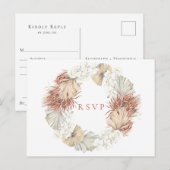 Invitation Carte Postale Couronne de mariage bohème chic naturelle Demande  (Devant / Derrière)
