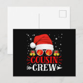 Invitation Carte Postale Cousin Crew Santa Noël.png (Devant / Derrière)