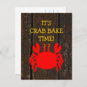 Invitation Carte Postale Crab Bake ! (Devant / Derrière)