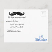 Invitation Carte Postale Cravate de la Moustache et de la Boue 1er Invitati (Dos)