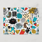 Invitation Carte Postale Crazy head (Devant)