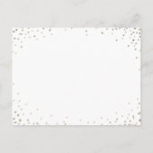 Invitation Carte Postale Créer des mots | Confetti d'or (Dos)