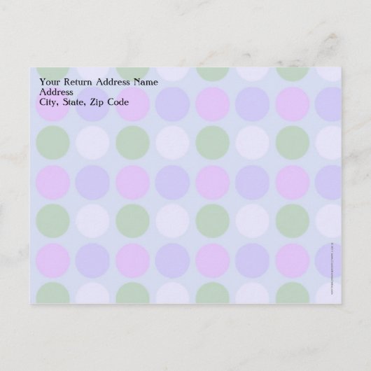 Invitation Carte Postale Crème glacée sociale, violet/vert rayure Sundae (Dos)