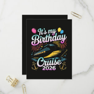 Invitation Carte Postale Croisière d'anniversaire 2026 Croisière d'annivers