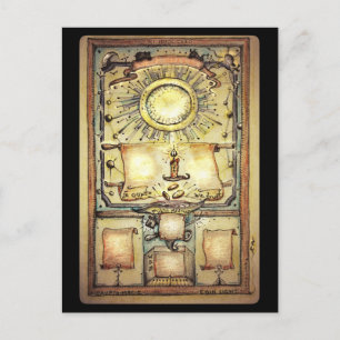 Invitation Carte Postale 'CryptoMagic', porte-monnaie personnalisable ou ca