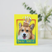 Invitation Carte Postale Cupcake d'invitation - Corgi - Owen (Debout devant)