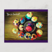 Invitation Carte Postale Cupcakes (Devant)