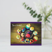 Invitation Carte Postale Cupcakes (Debout devant)