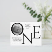 Invitation Carte Postale Customizable ONE First Birthday Photo (Debout devant)