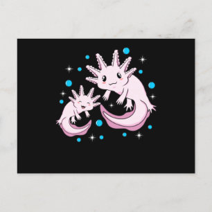 Invitation Carte Postale Cute Axolotl Kawaii Animal Axolotls Lover Animaux 