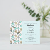 Invitation Carte Postale Cute Fruit Motif Summery Baby shower à thème (Debout devant)