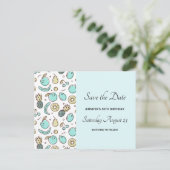 Invitation Carte Postale Cute Fruit Motif Summery Thème (Debout devant)