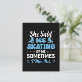 Invitation Carte Postale Cute Ice Rink Synchronized appelle (Debout devant)