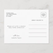 Invitation Carte Postale Cute Over the Moon Blue Boy Baby shower (Dos)