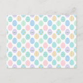 Invitation Carte Postale Cute Pastel Easter Eggs Pattern  (Devant)