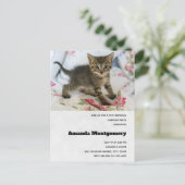Invitation Carte Postale Cute Tabby Kitten Semblable Anniversaire Surpris (Debout devant)