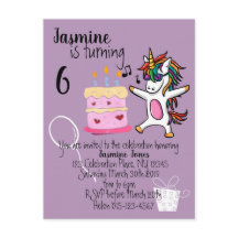 Cute Unicorn Purple Anniversaire