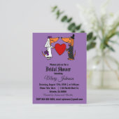 Invitation Carte Postale Dachshund Dachshund Mariage dessin animé (Debout devant)