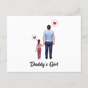 Invitation Carte Postale Daddys Little Princess Fête des pères Amour