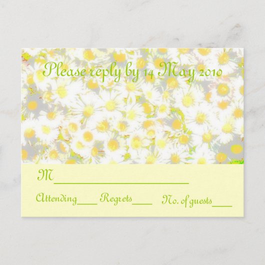 Invitation Carte Postale Daisy Daisy RSVP (Devant)