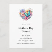 Invitation Carte Postale Daisy Flowers with a Blue Butterfly Mother's Day (Devant)