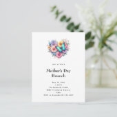 Invitation Carte Postale Daisy Flowers with a Blue Butterfly Mother's Day (Debout devant)