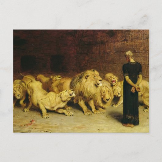 Invitation Carte Postale Daniel in the Lions' Den, 1872 par Briton Riviere (Devant)