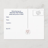 Invitation Carte Postale dans le monde : passeport (Dos)