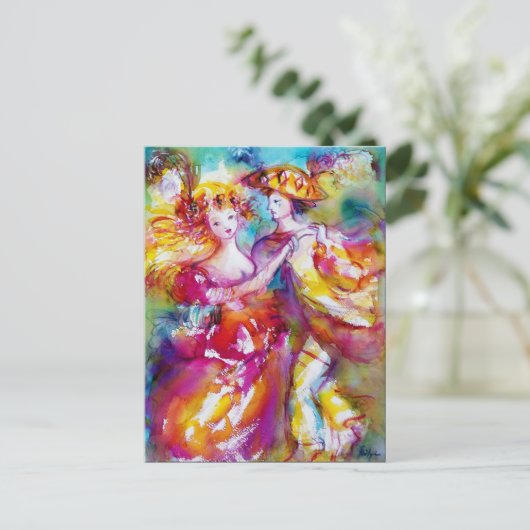 INVITATION CARTE POSTALE DANSE CARNIVALE (Debout devant)