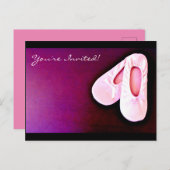 Invitation Carte Postale Danse de ballet Considérant (Devant / Derrière)