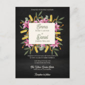 Invitation Carte Postale Dark Blush Pink Lily Botanical Wedding (Devant)