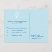 Invitation Carte Postale Dark Royal Blue Spiral Trees Mariage rustique RSVP (Dos)