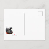 Invitation Carte Postale Dark Swan of Bones – Gothic Elegance  (Dos)