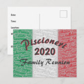 Invitation Carte postale de la Réunion familiale i (Devant / Derrière)