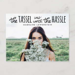 Invitation Carte Postale Décontracté Simple Cute Typography Diplômé Photo