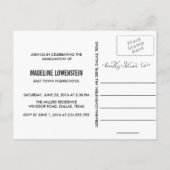 Invitation Carte Postale Décontracté Simple Cute Typography Diplômé Photo (Dos)