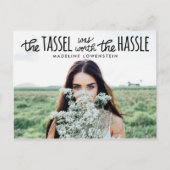 Invitation Carte Postale Décontracté Simple Cute Typography Diplômé Photo (Devant)