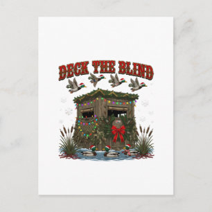 Invitation Carte Postale Décorer l'abri de chasse camouflé pour canards ave