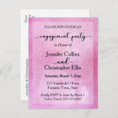 Invitation Carte Postale Deep Rose Aquarelle Mandala (Devant / Derrière)