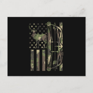 Invitation Carte Postale Deer hunter bow hunting