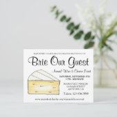 Invitation Carte Postale Dégustation de fromages à vin Cocktail Party Brie  (Debout devant)