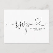 Invitation Carte Postale Demande de chanson en écriture cursive noire et bl (Devant)