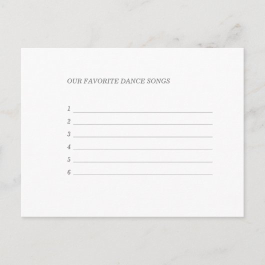 Invitation Carte Postale Demande de chanson mariage RSVP (Devant)
