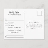 Invitation Carte Postale Demande de chanson pour la réception de mariage bo (Dos)