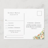 Invitation Carte Postale Demande de chanson pour réponse au mariage avec ca (Dos)