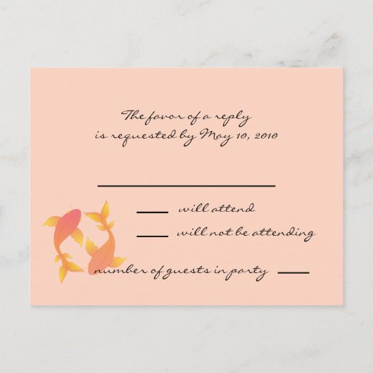 Invitation Carte Postale Demande de réponse (Dos)