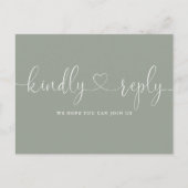 Invitation Carte Postale Demande de réponse de chanson de script de cœur de (Devant)