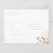 Invitation Carte Postale Demande de réponse de chanson pour mariage floral (Dos)