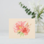 Invitation Carte Postale Demande de réponse de mariage avec chanson florale (Debout devant)
